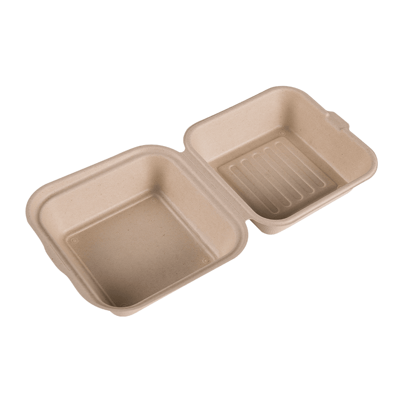 Cukrová třtina Bagasse Square Takeaway Burger Lunch Container