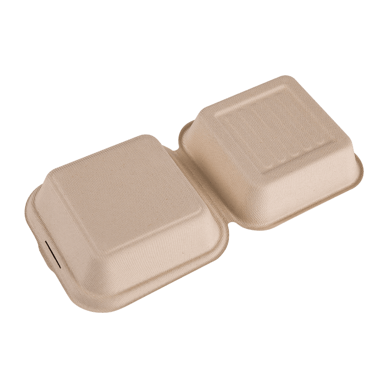 Cukrová třtina Bagasse Square Takeaway Burger Lunch Container