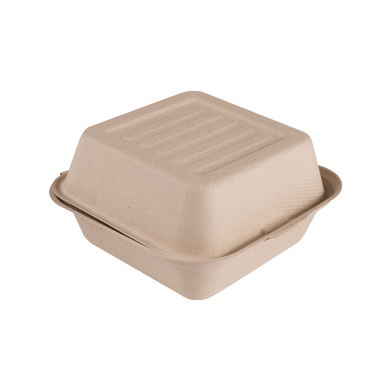 Cukrová třtina Bagasse Square Takeaway Burger Lunch Container