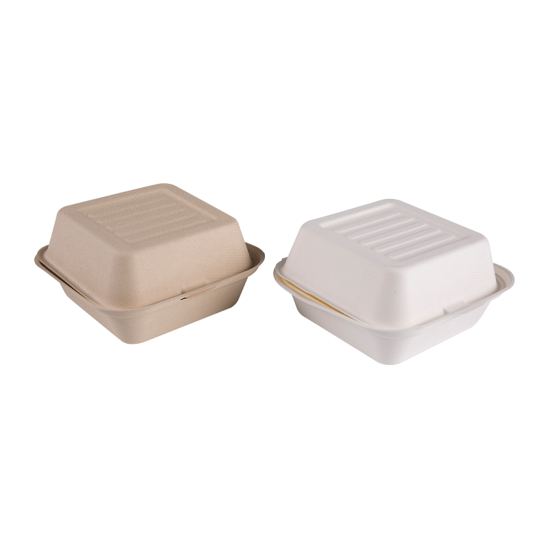 Cukrová třtina Bagasse Square Takeaway Burger Lunch Container